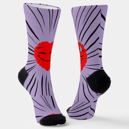 corazones pattern sokken (Gebogen)