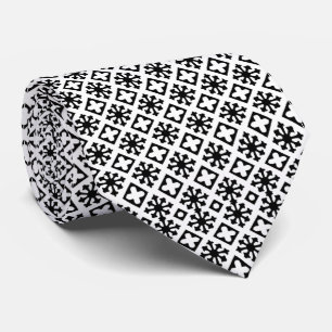 Corbata blanca con negro stropdas