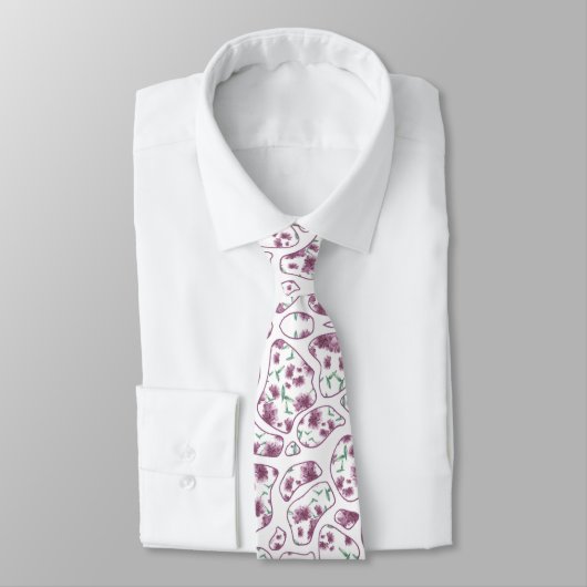 Corbata con manchas de flor jazmín stropdas (Gebonden)