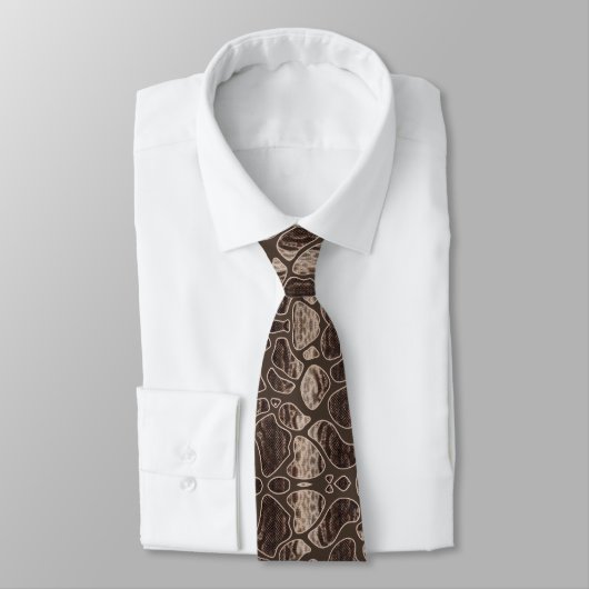Corbata con manchas de serpiente marrón stropdas (Gebonden)