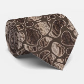 Corbata con manchas de serpiente marrón stropdas (Opgerold)