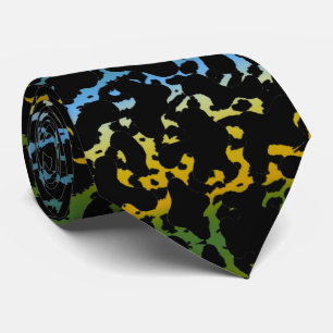 Corbata de leopardo en multicolor stropdas