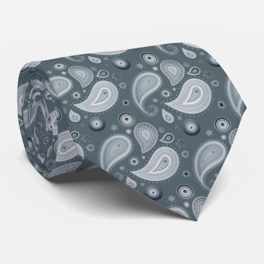 Corbata elegante azul a gris stropdas (Opgerold)