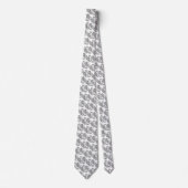 Corbata elegante blanco con dragón negro stropdas (Voorkant)