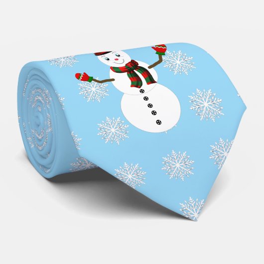 corbata festival de hombre de nieve stropdas (Opgerold)