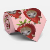 Corbata gato fresa meme gracioso stropdas (Opgerold)