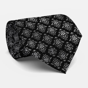 Corbata negra con gris stropdas