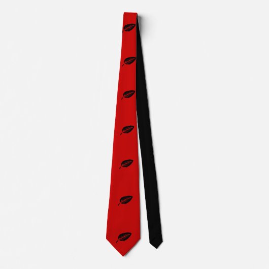 Corbata roja con motivos de hojas stropdas (Voorkant)