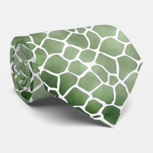 Corbata verde con blanco stropdas (Opgerold)