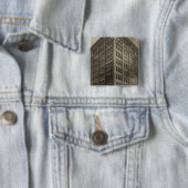 Corbett Bldg, Portland, Oregon Vierkante Button 5,1 Cm (In situ)