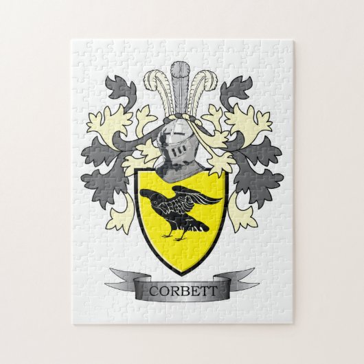Corbett Family Crest Coat of Arms Legpuzzel (Verticaal)