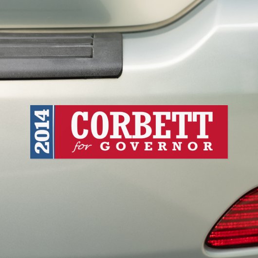 CORBETT FOR GOVERNOR 2014 BUMPERSTICKER (Op auto)