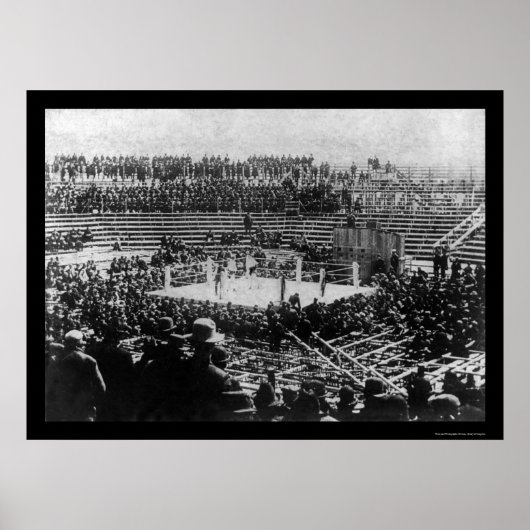 Corbett vs. Fitzsimmons Boxing Match 1897 Poster (Voorkant)