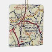 Corbin KY  Map Keramisch Ornament (Rechts)
