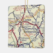 Corbin KY  Map Keramisch Ornament (Links)
