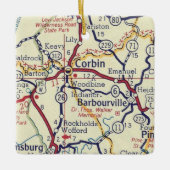 Corbin KY  Map Keramisch Ornament (Voorkant)