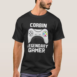 Corbin Legendary Gamer Gepersonaliseerde Video Gam T-shirt