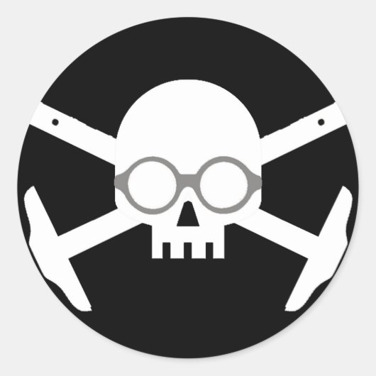 Corbu ArchBones Ronde Sticker (Voorkant)