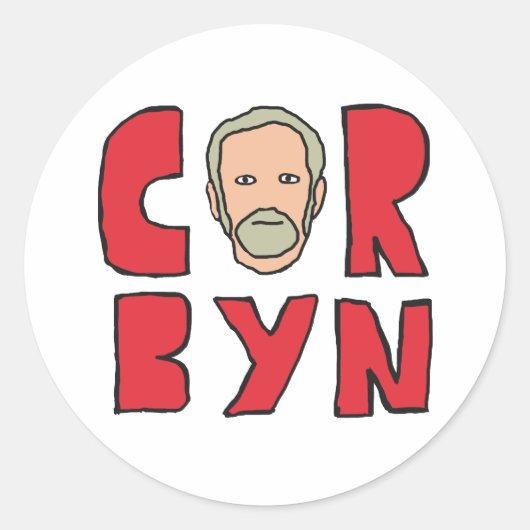Corbyn Ronde Sticker (Voorkant)