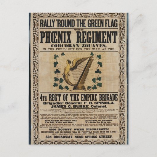 Corcoran Zouaves Briefkaart (Voorkant)