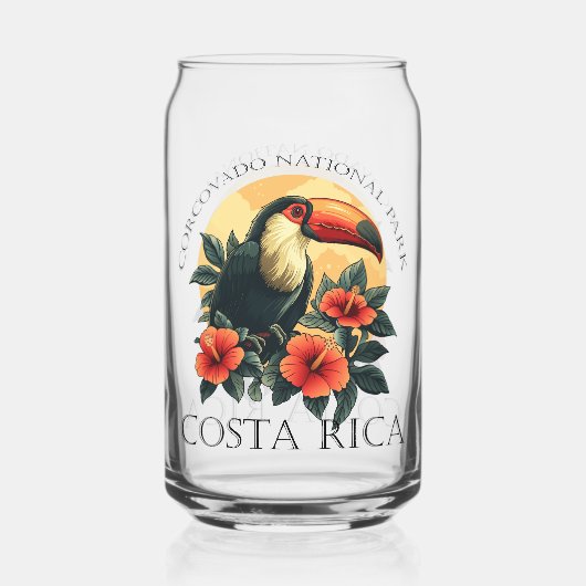 Corcovado Costa Rica Toucan Blikvorm Glas (Voorkant)