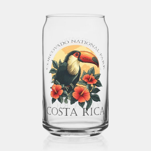 Corcovado Costa Rica Toucan Blikvorm Glas (Achterkant)