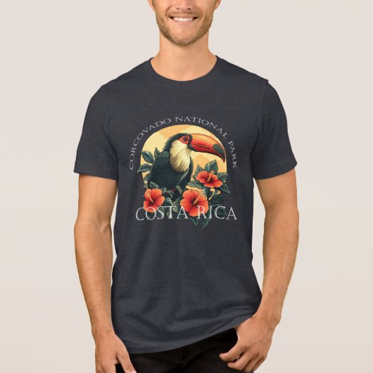 Corcovado Costa Rica Toucan Tri-Blend Shirt (Voorkant)