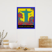 corcovado graphic rio poster (Keuken)