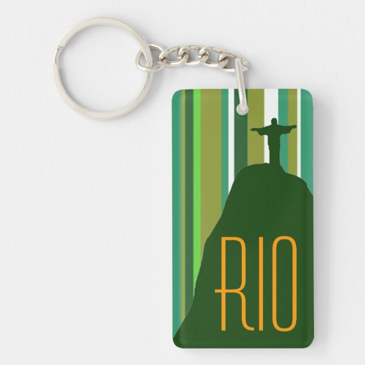 Corcovado Jezus Christus Rio Sleutelhanger (Voorkant)