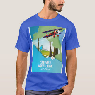 Corcovado Nationaal Park Costa Rica kaart T-shirt