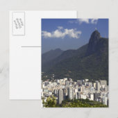 Corcovado over Rio de Janeiro in Brazilië Briefkaart (Voorkant / Achterkant)