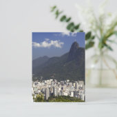 Corcovado over Rio de Janeiro in Brazilië Briefkaart (Staand voorkant)