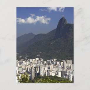 Corcovado over Rio de Janeiro in Brazilië Briefkaart
