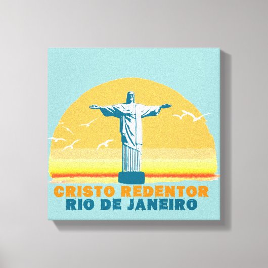 corcovado - rio - brasil canvas afdruk (Voorkant)