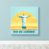 corcovado - rio - brasil canvas afdruk (Insitu (Houten vloer))