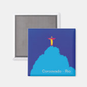 Corcovado Rio Brasil Magneet (Voorkant / Achterkant)