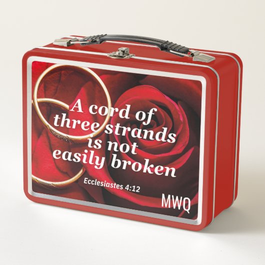 CORD OF 3 STRANDS Christian Wedding Quote (Voorkant)