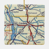 Cordele Georgia Keramisch Ornament (Achterkant)