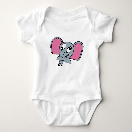Cordelia Elephant Baby One-sie Baby Bodysuit (Voorkant)