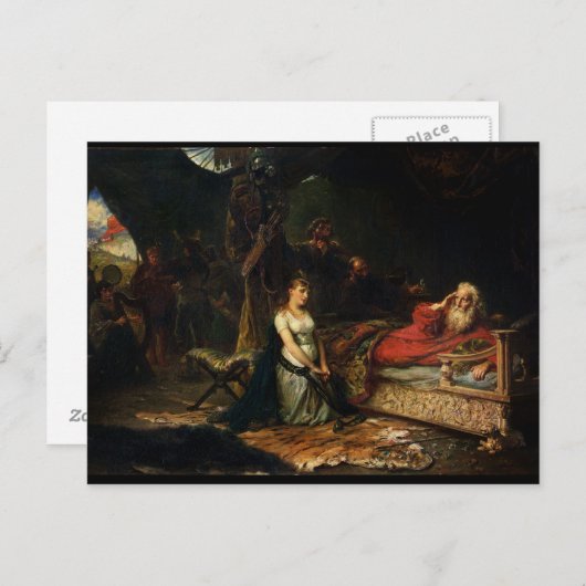 Cordelia en King Lear (olie op doek) Briefkaart (Voorkant / Achterkant)