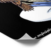 "Cordelia" Gothic Moon Oil Bird Angel Art Poster (Hoek)