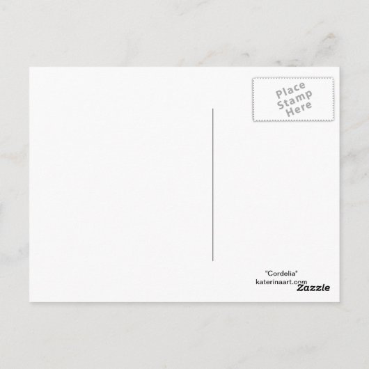 Cordelia Mermaid Briefkaart (Achterkant)