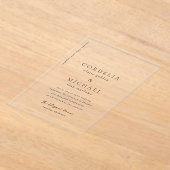 Cordelia Modern Wedding Acryl Uitnodigingen (Laagn)