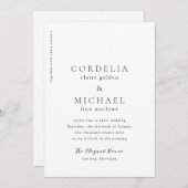Cordelia Modern Wedding Kaart (Voorkant / Achterkant)
