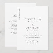 Cordelia Modern Wedding Save The Date (Voorkant / Achterkant)