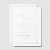 Cordelia Modern Wedding Save the Date Vellum Uitnodigingen (Offset)