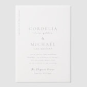 Cordelia Modern Wedding Vellum Uitnodigingen (Voorkant)