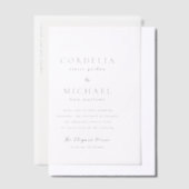 Cordelia Modern Wedding Vellum Uitnodigingen (Offset)