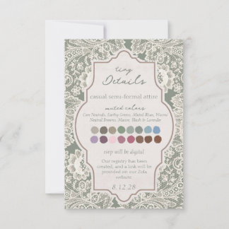 Cordelia's Kanten Bruiloft RSVP Kaartje