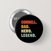 Cordell Dad Hero Legend Gepersonaliseerde aangepas Ronde Button 5,7 Cm (Voorkant /achterkant)